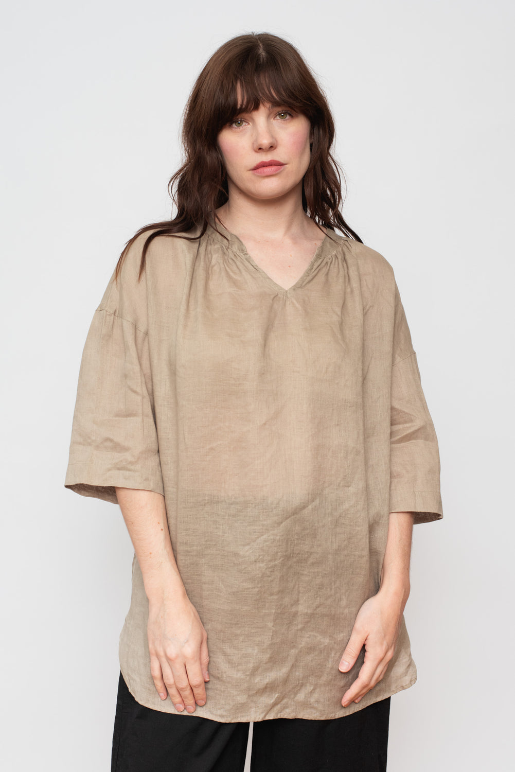 Linen Canvas Tunic Beige