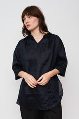 Linen Canvas Tunic Navy