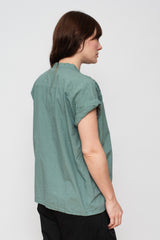 Cotton Typewriter Shirt Ice Blue