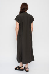 Cotton Typewriter Dress Charcoal