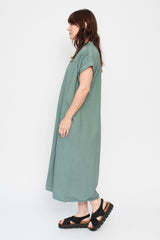 Cotton Typewriter Dress Ice Blue
