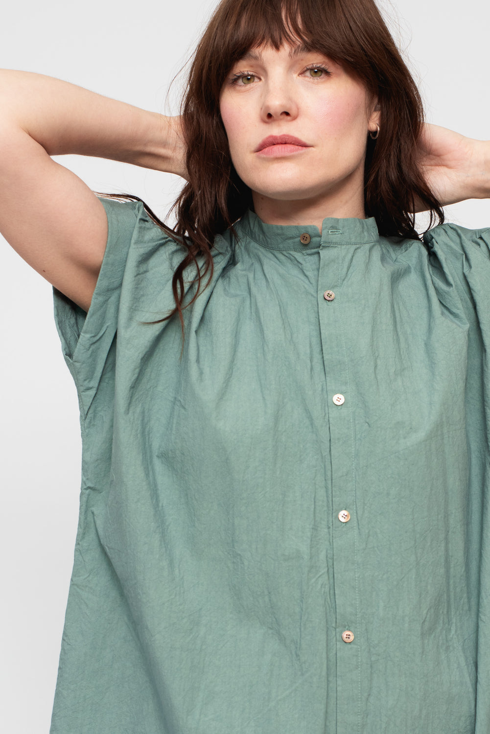 Cotton Typewriter Dress Ice Blue