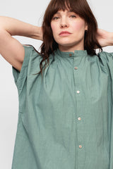 Cotton Typewriter Dress Ice Blue