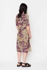 Cotton Dress, Purple Floral