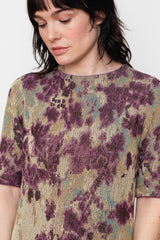 Cotton Dress, Purple Floral