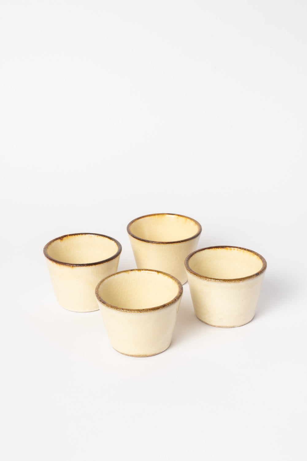 Cream Crackle Glaze Cup