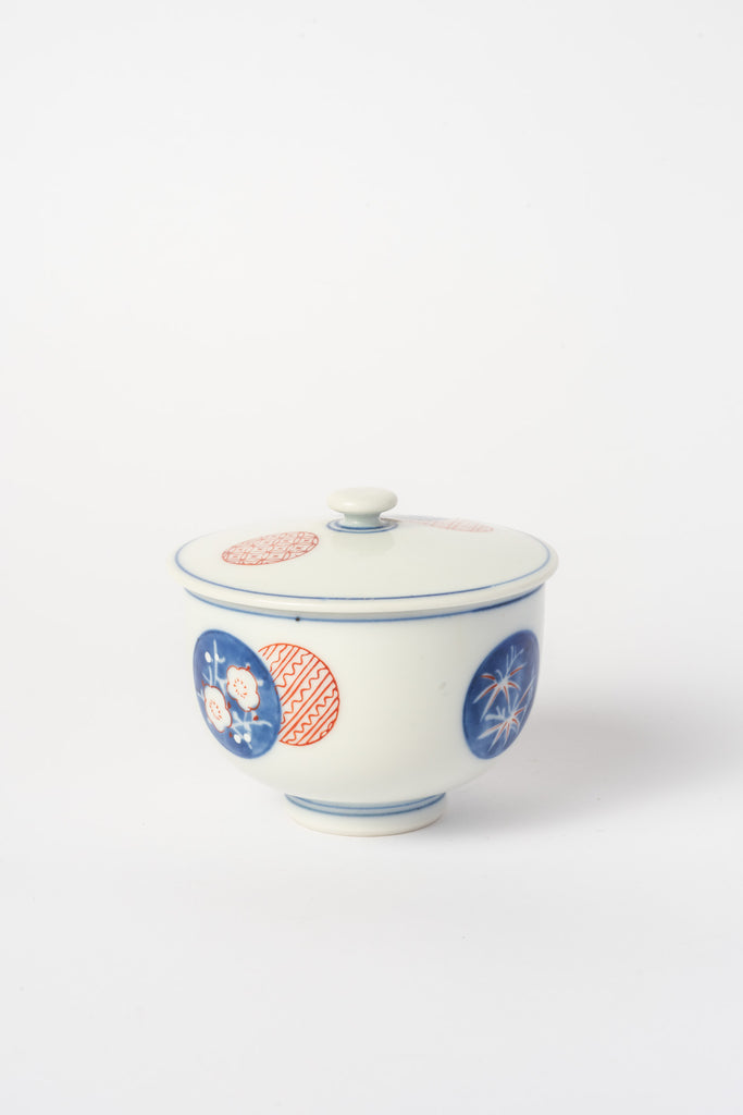Vintage Japanese Porcelain Tea Cup with Cover