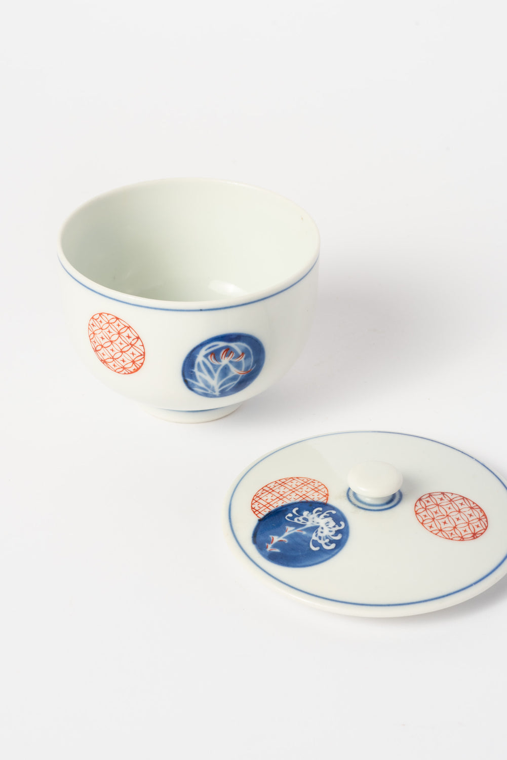 Vintage Japanese Porcelain Tea Cup with Cover