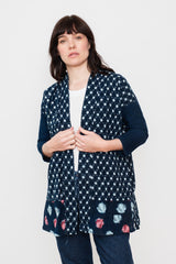 Haori Jacket made from Vintage Indigo Japanese textiles