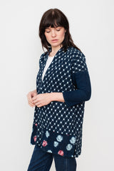 Haori Jacket made from Vintage Indigo Japanese textiles