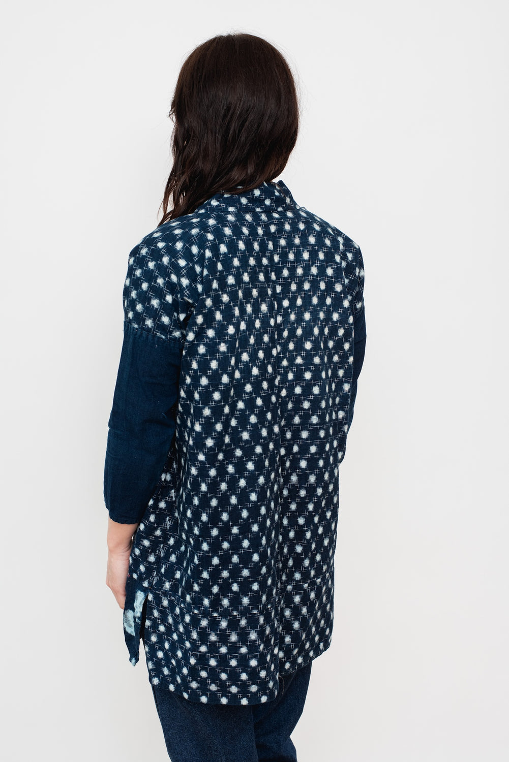 Haori Jacket made from Vintage Indigo Japanese textiles