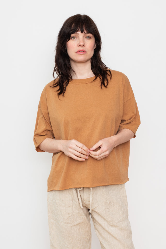 Undyed Cotton Pullover Camel