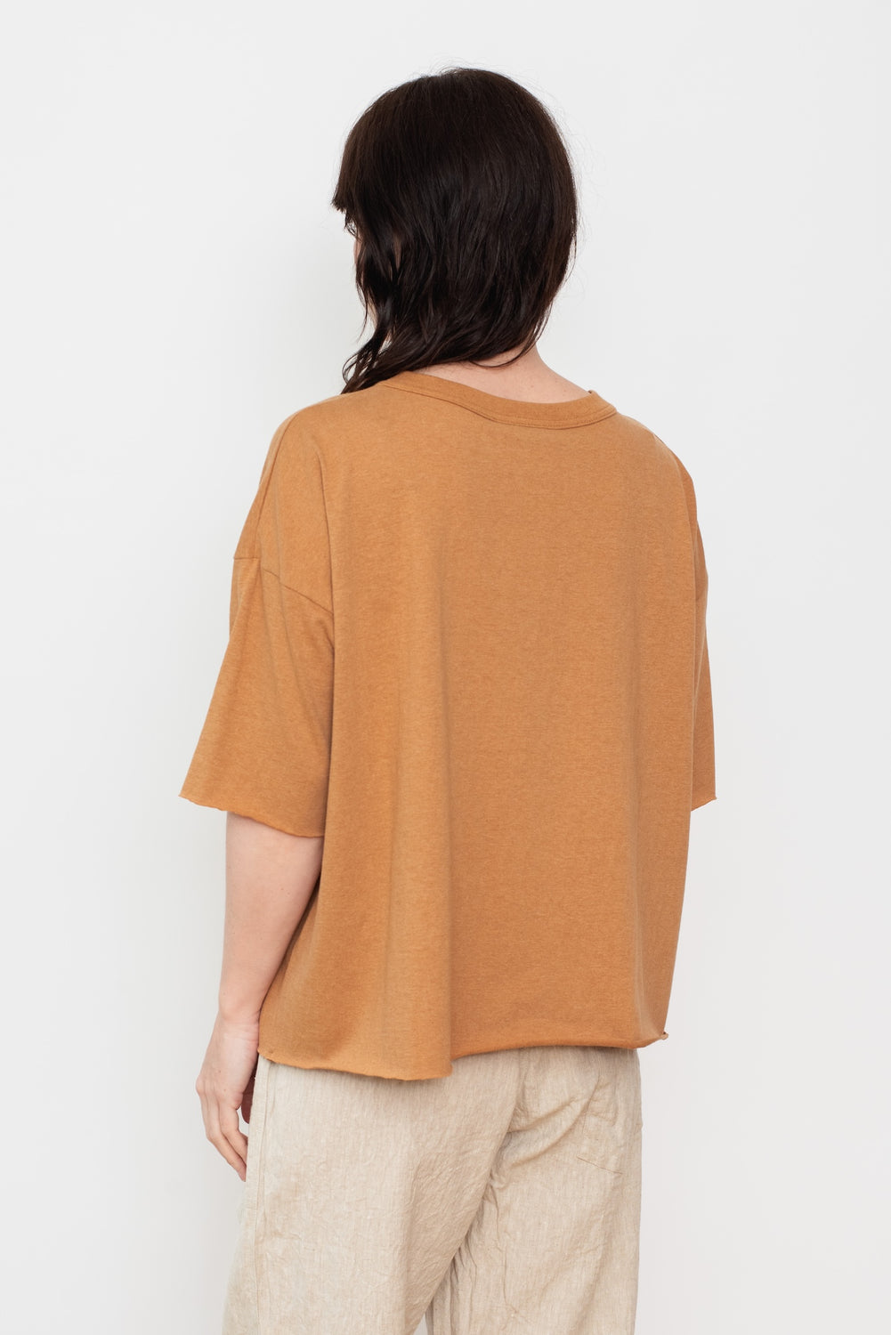 Undyed Cotton Pullover Camel