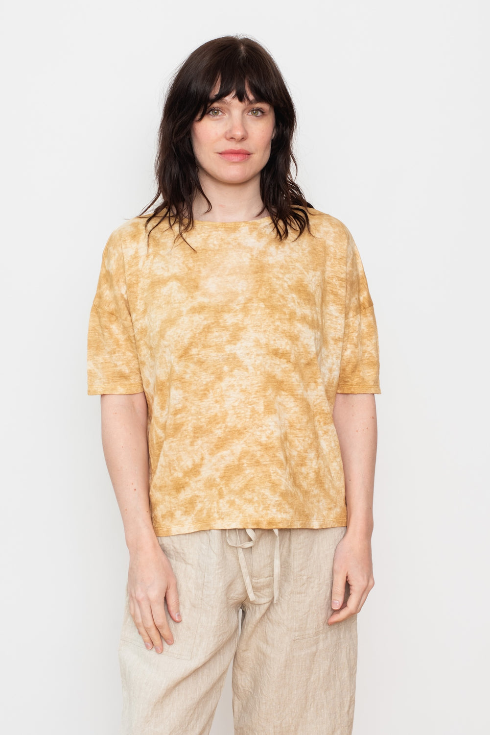 Natural Hand Dye Linen Pullover Terracotta