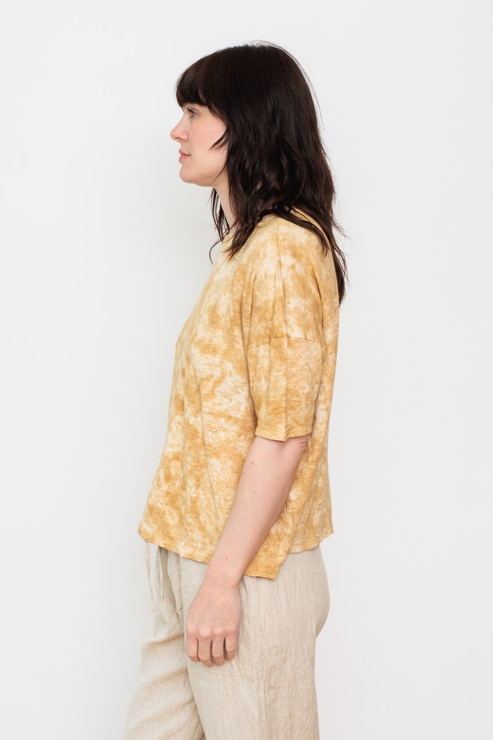 Natural Hand Dye Linen Pullover Terracotta