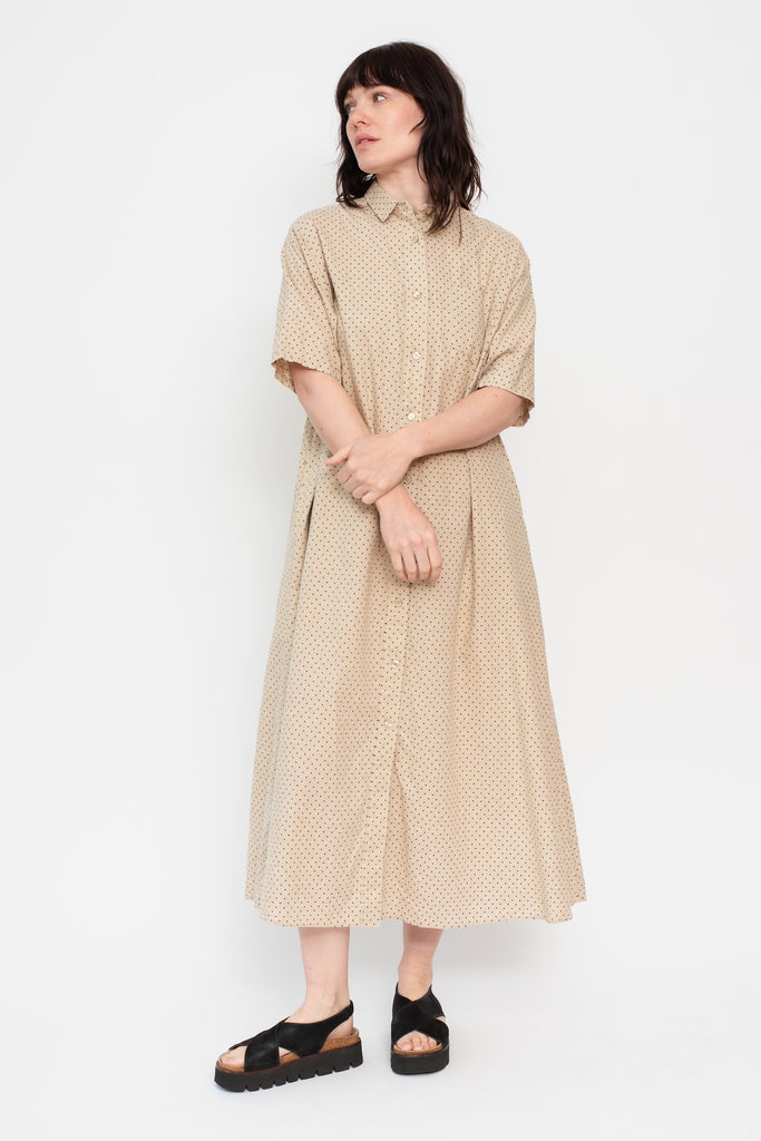 Dot Dress Natural