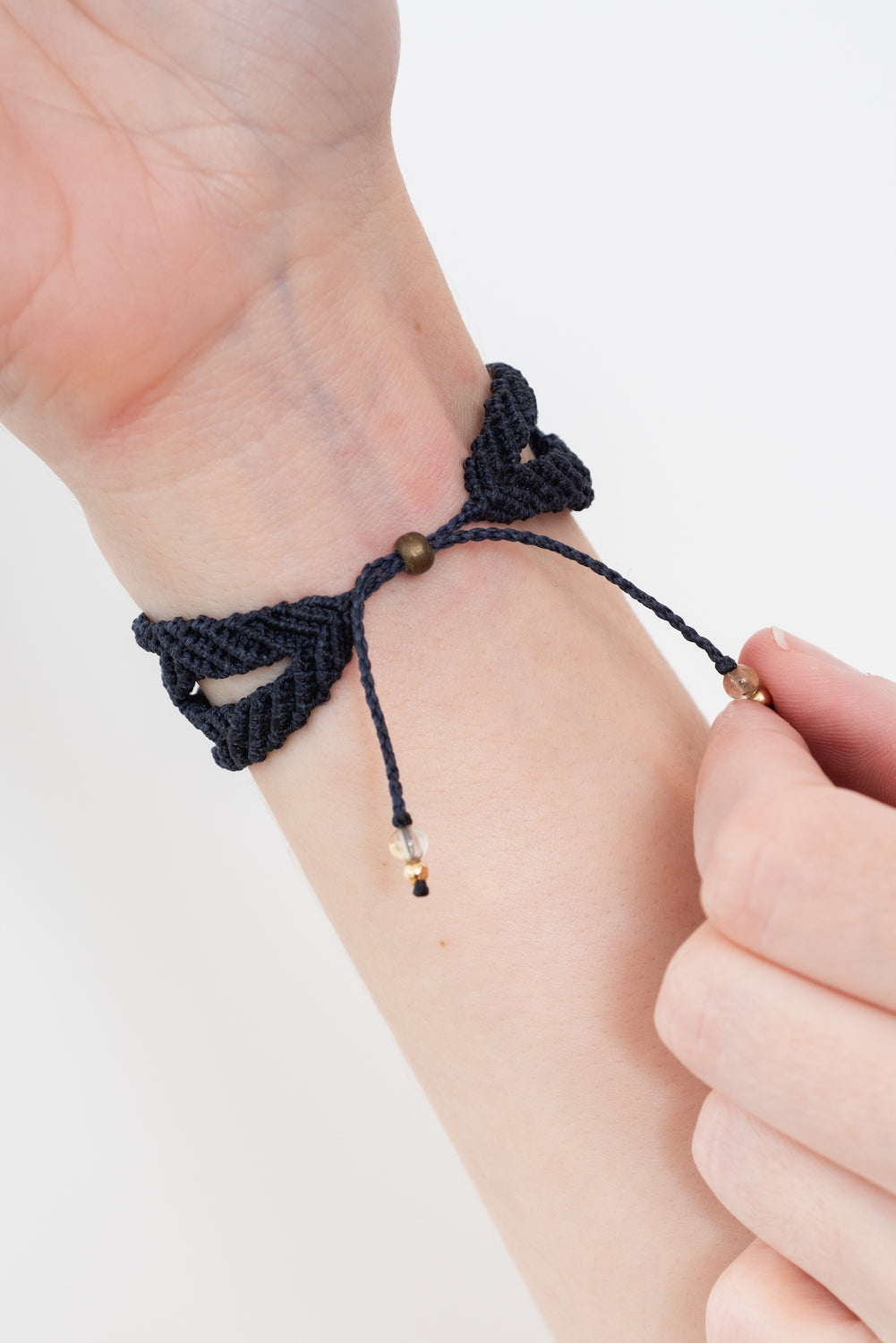 Macrame Bracelet with Two Stone (Fluorite)
