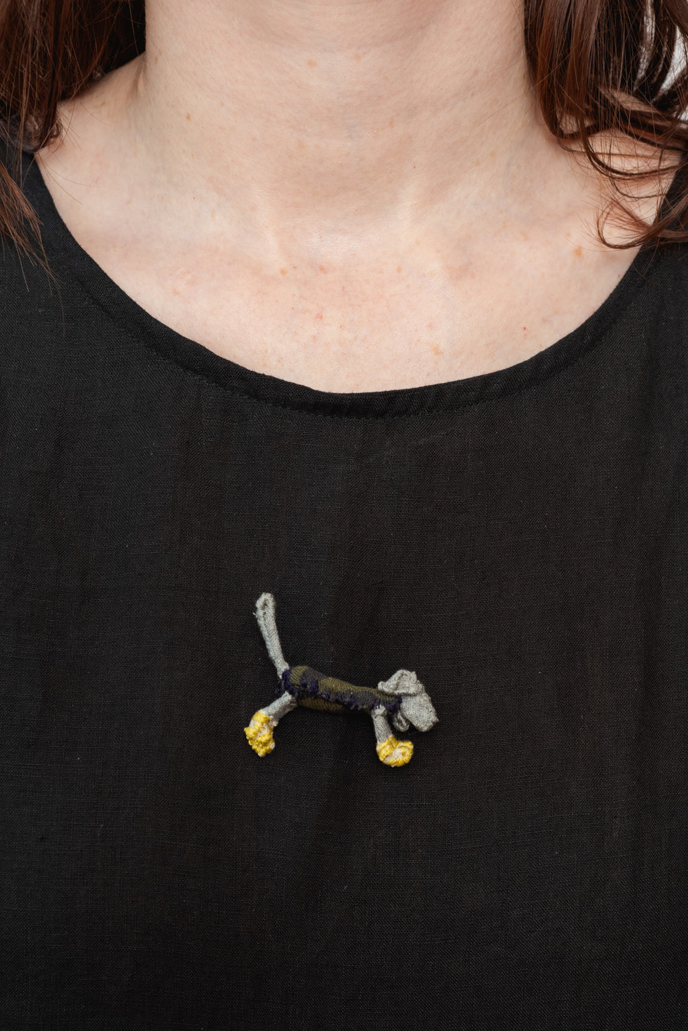 Small Fabric Dog Pin
