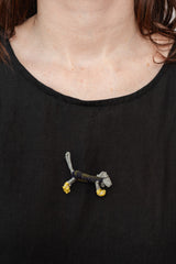 Small Fabric Dog Pin