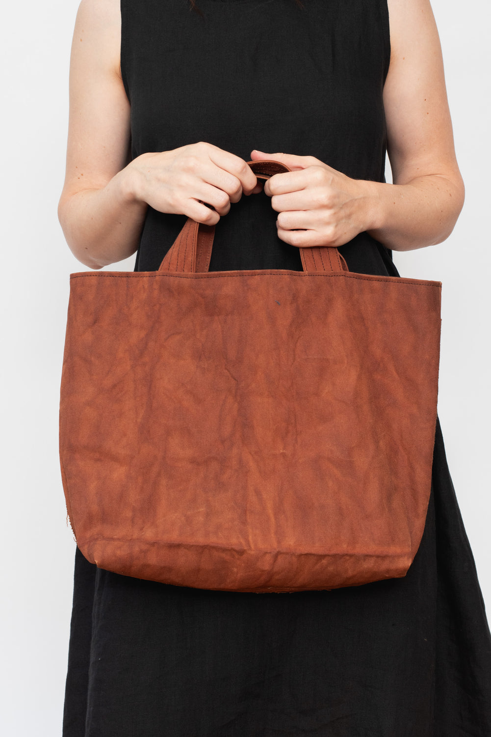 Persimmon Dyed Collage Tote Bag
