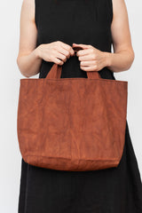 Persimmon Dyed Collage Tote Bag