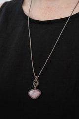 Macrame Necklace with Kunzite