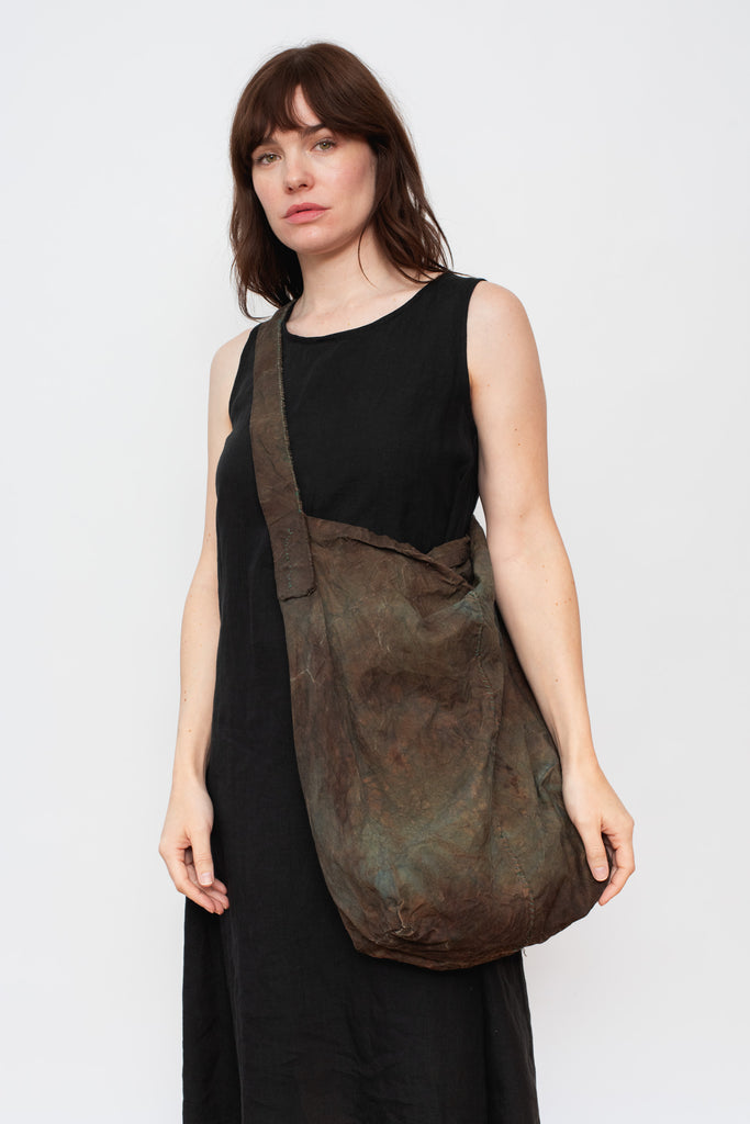 Kakishibu and Indigo Dyed Shoulder Bag
