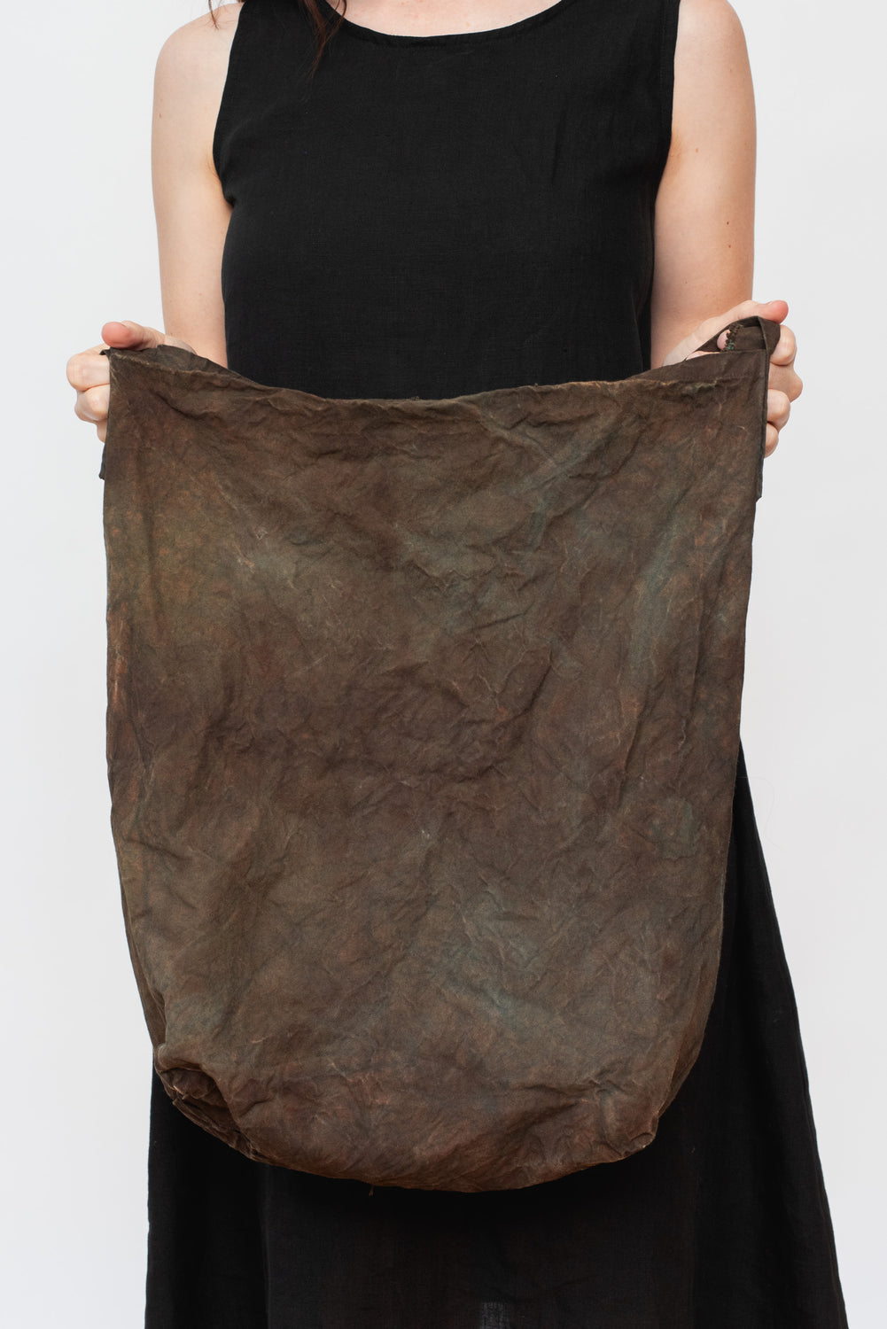 Kakishibu and Indigo Dyed Shoulder Bag