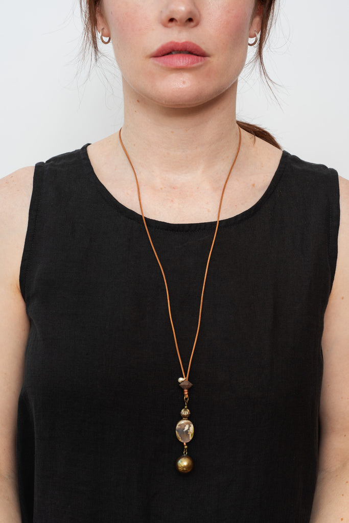 Agate Ball Necklace A
