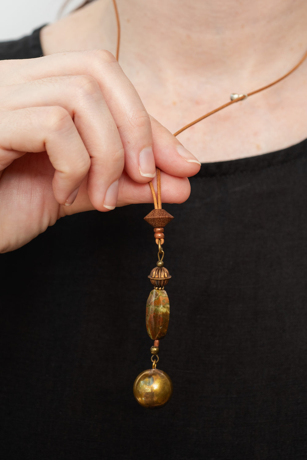 Agate Ball Necklace C