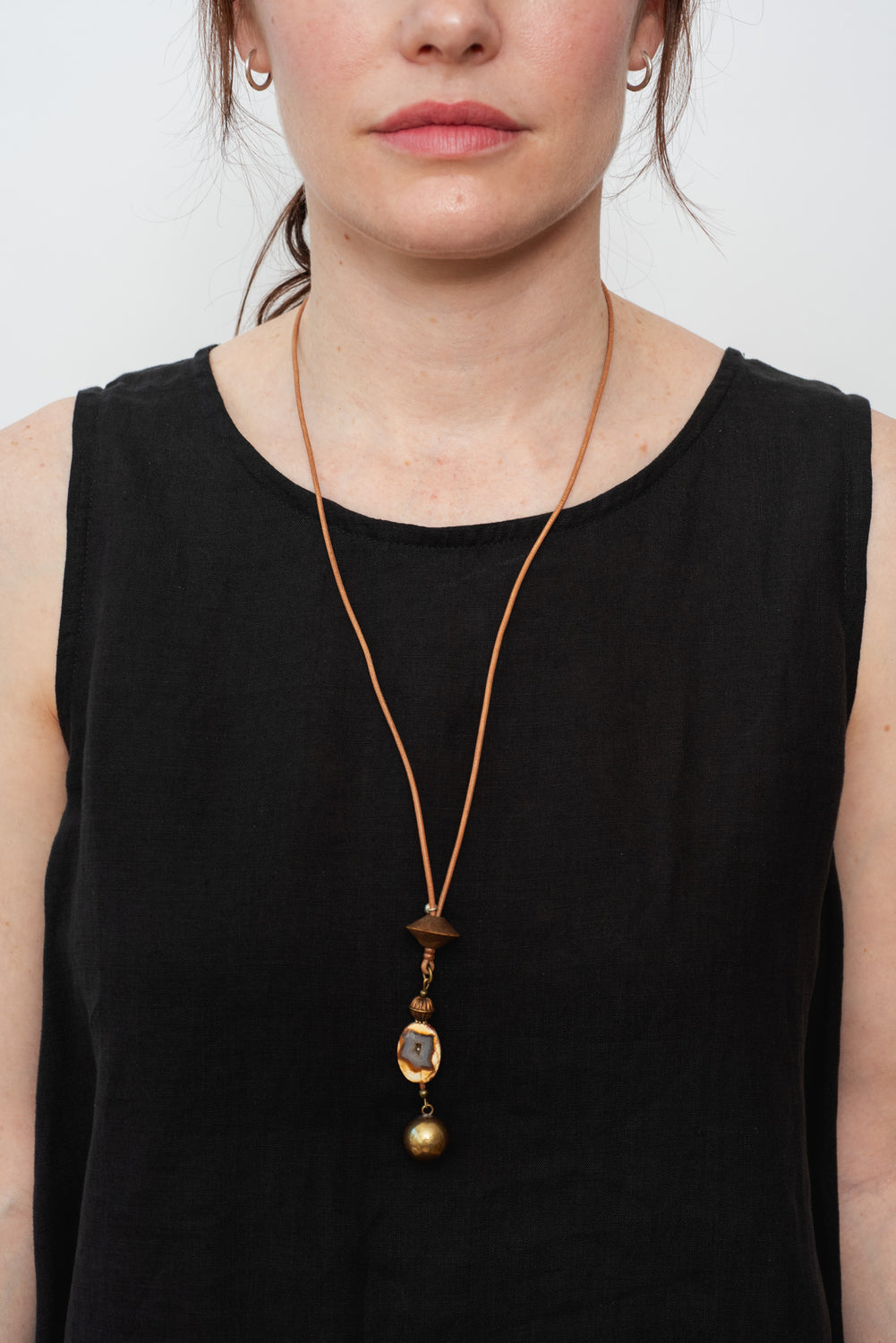 Agate Ball Necklace B