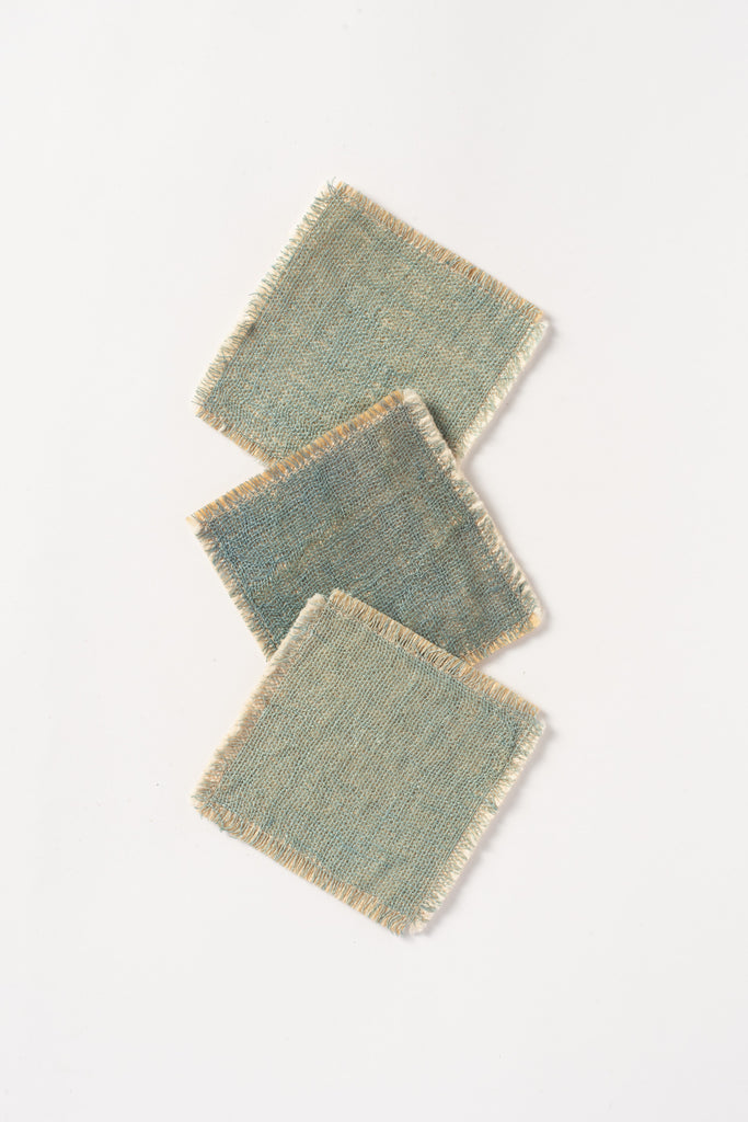 Coaster Set of Three Blue