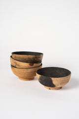 Vintage Japanese Wooden Bowls Set of Four