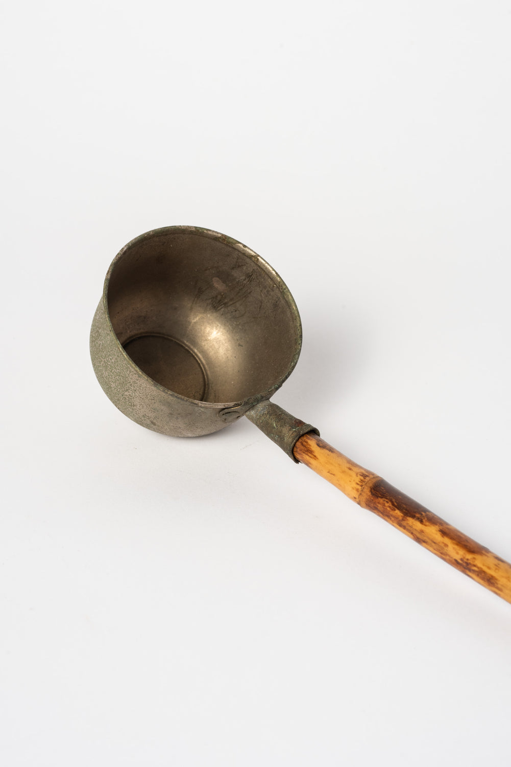 Vintage Japanese Tin and Bamboo Ladle