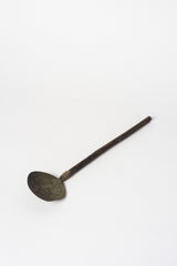 Vintage Japanese Copper Wagashi Spoon with Bamboo Handle