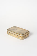 Vintage Japanese Brass Toned Tin Box