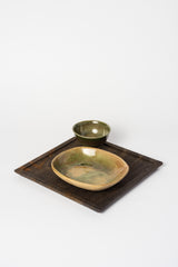 Rust and Kakishibu Square Tray