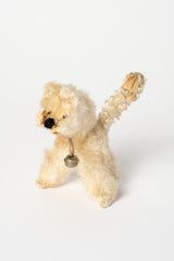 Vintage Japanese Plush Dog with Bell-Miniature Stuffed Animal