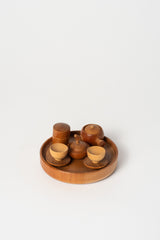 Vintage Miniature Japanese Wooden Tea Set