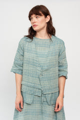 Juni Tiered Cotton and Linen Vest