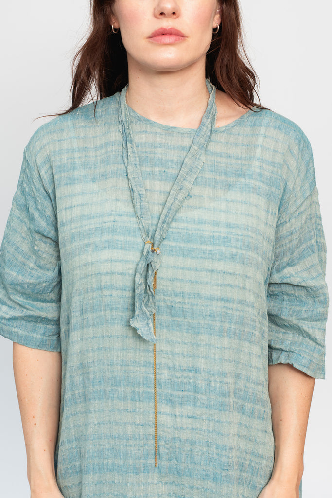 Ribbon Necklace Light Blue
