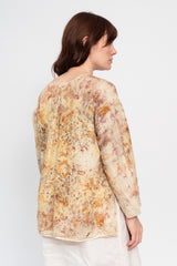 Open Jacket with Tie, Botanical Dye Wool /Cotton Mix