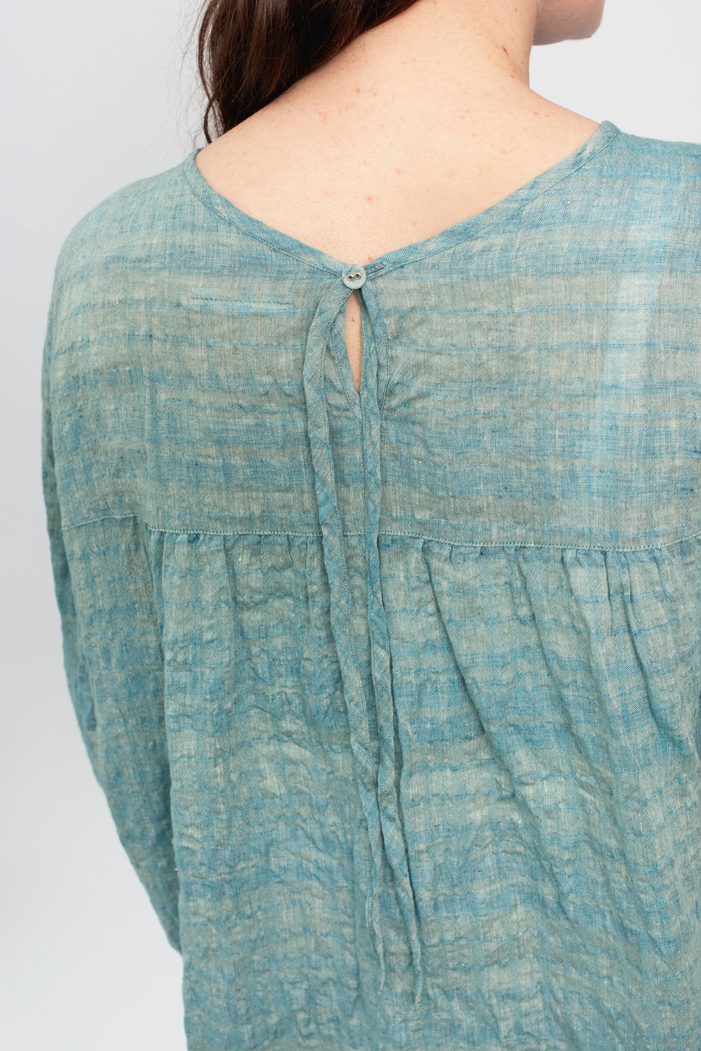 Juni Linen and Cotton Pullover Blouse