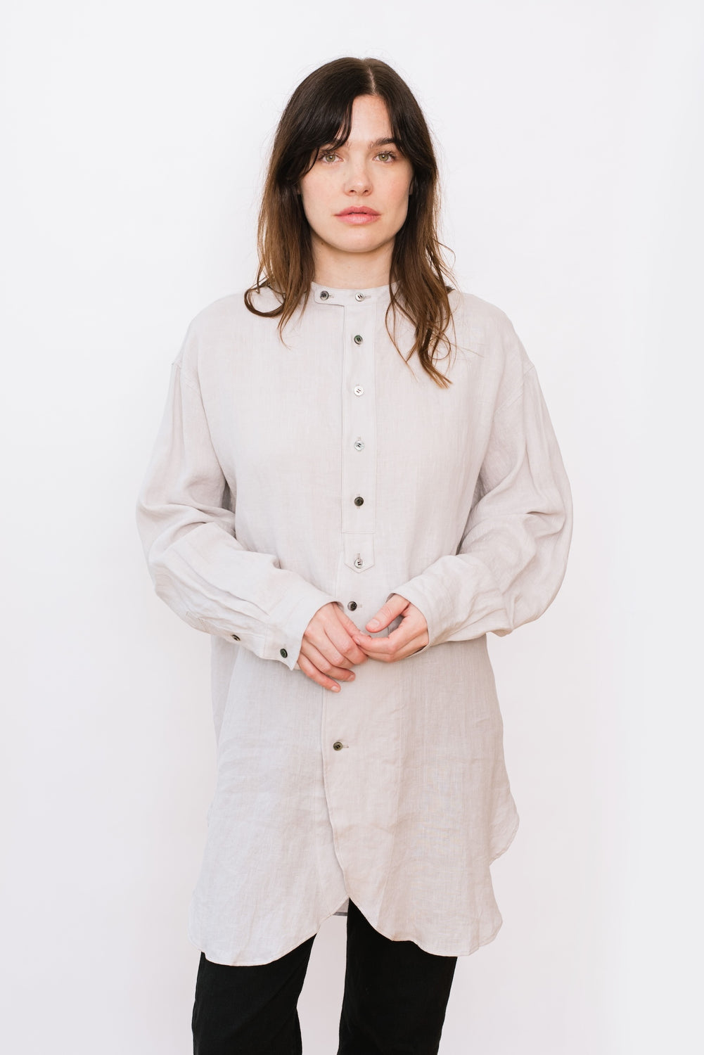 Light Gray Linen Tunic, Unisex