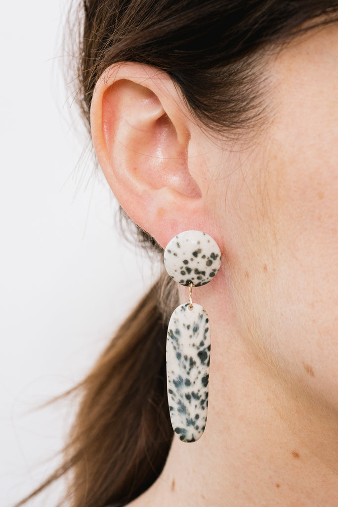 Ceramic Earrings Oblong