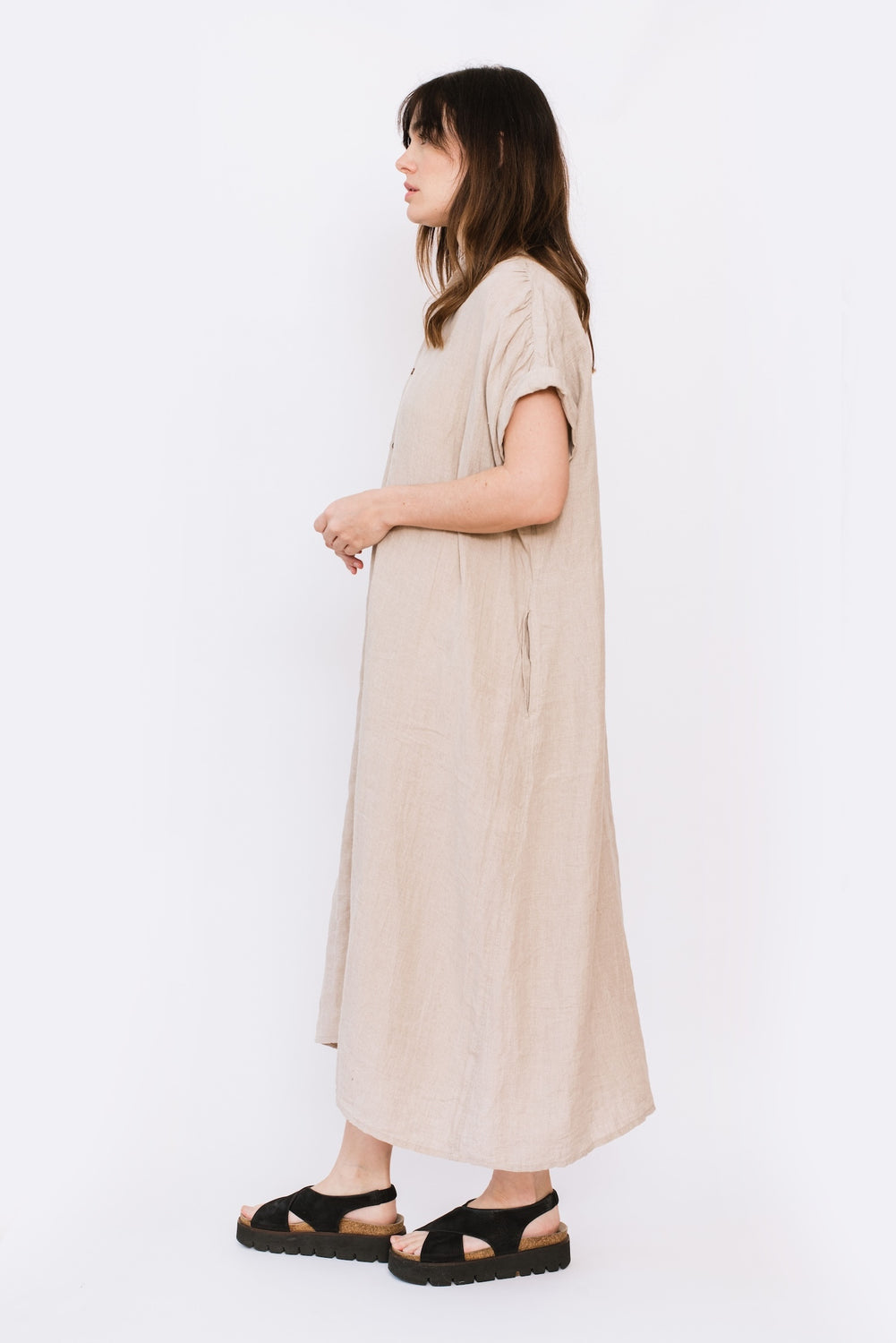 Linen WASHER Dress, Natural