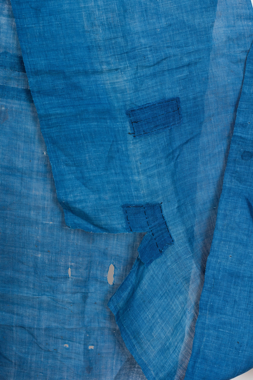 Vintage Japanese Indigo Kaya (Mosquito Net) Textile Fragment