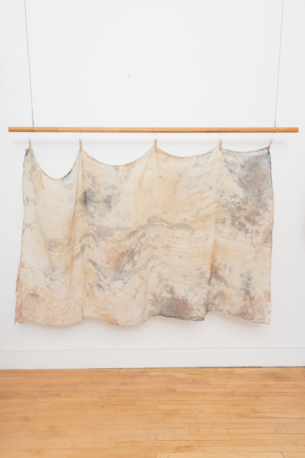 Naturally Dyed Linen Gauze Hanging 03