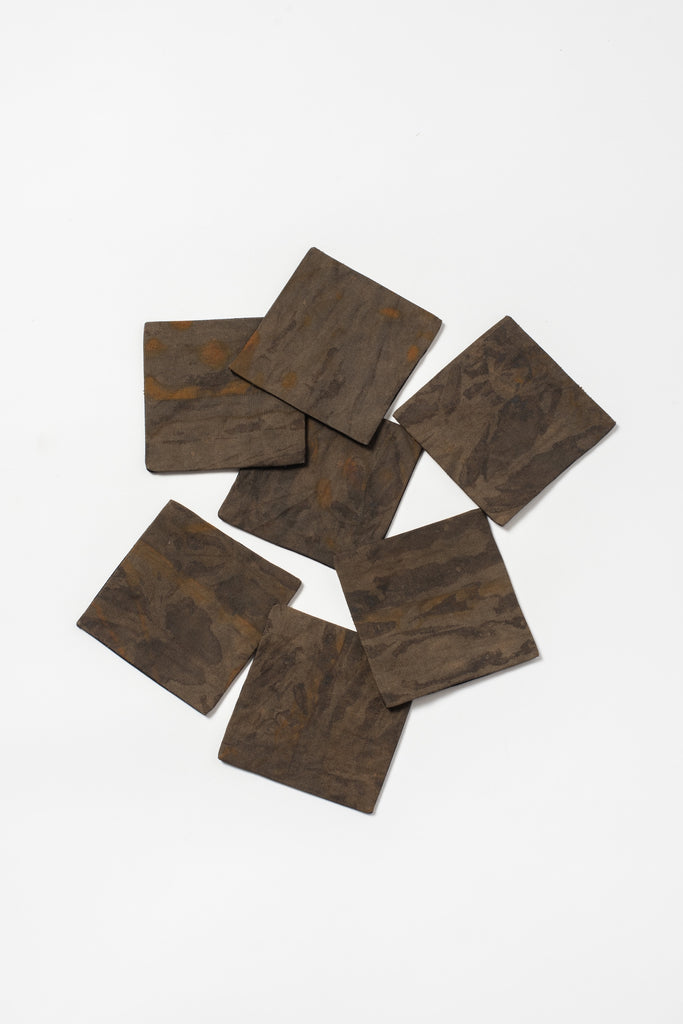 Kakishibu and Rust Dyed Coaster