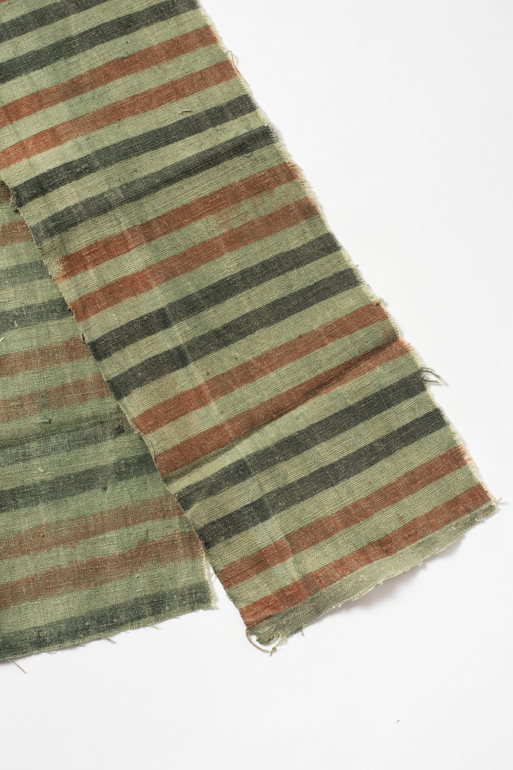Vintage Japanese Striped Cotton Textile Fragment